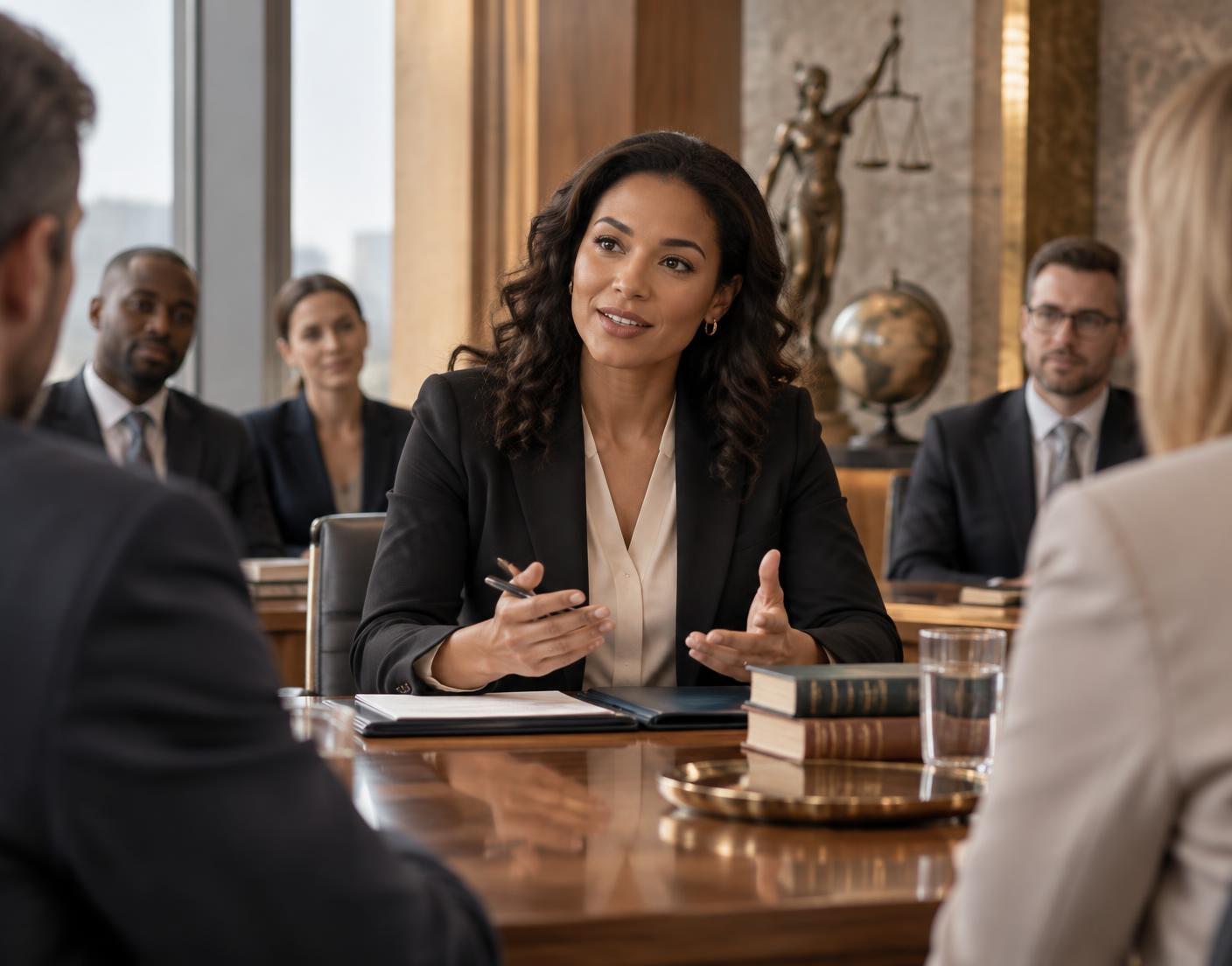 Avocate internationale échangeant avec ses clients